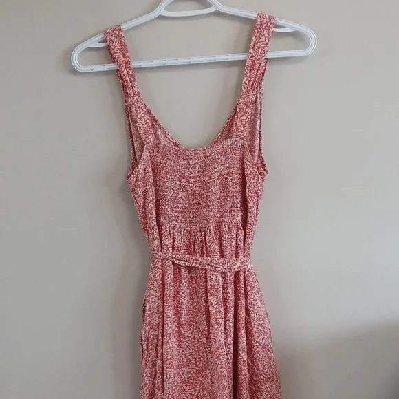 Papillon Blanc Orange and White Sleeveless Midi Dress - Picture 4 of 4